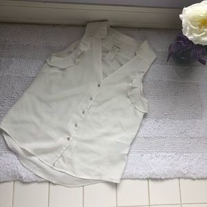 H&M conscious collection white button-down blouse